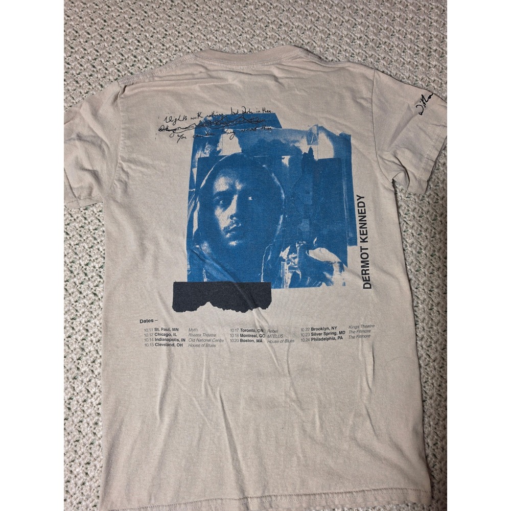 Dermot Kennedy Tour T-Shirt Small Tan Excellent 2019 North American Concert Tee